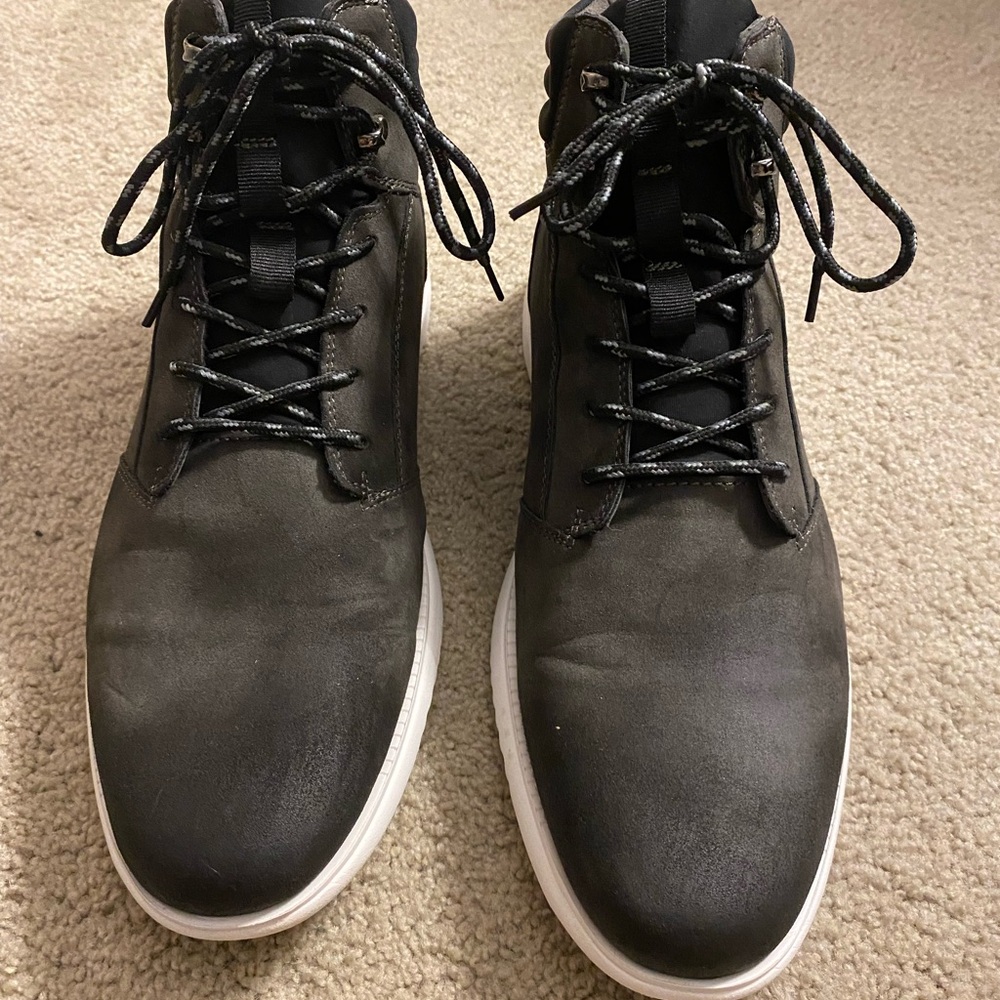 Unlisted Black and White Ankle Boots with Minimalist Design